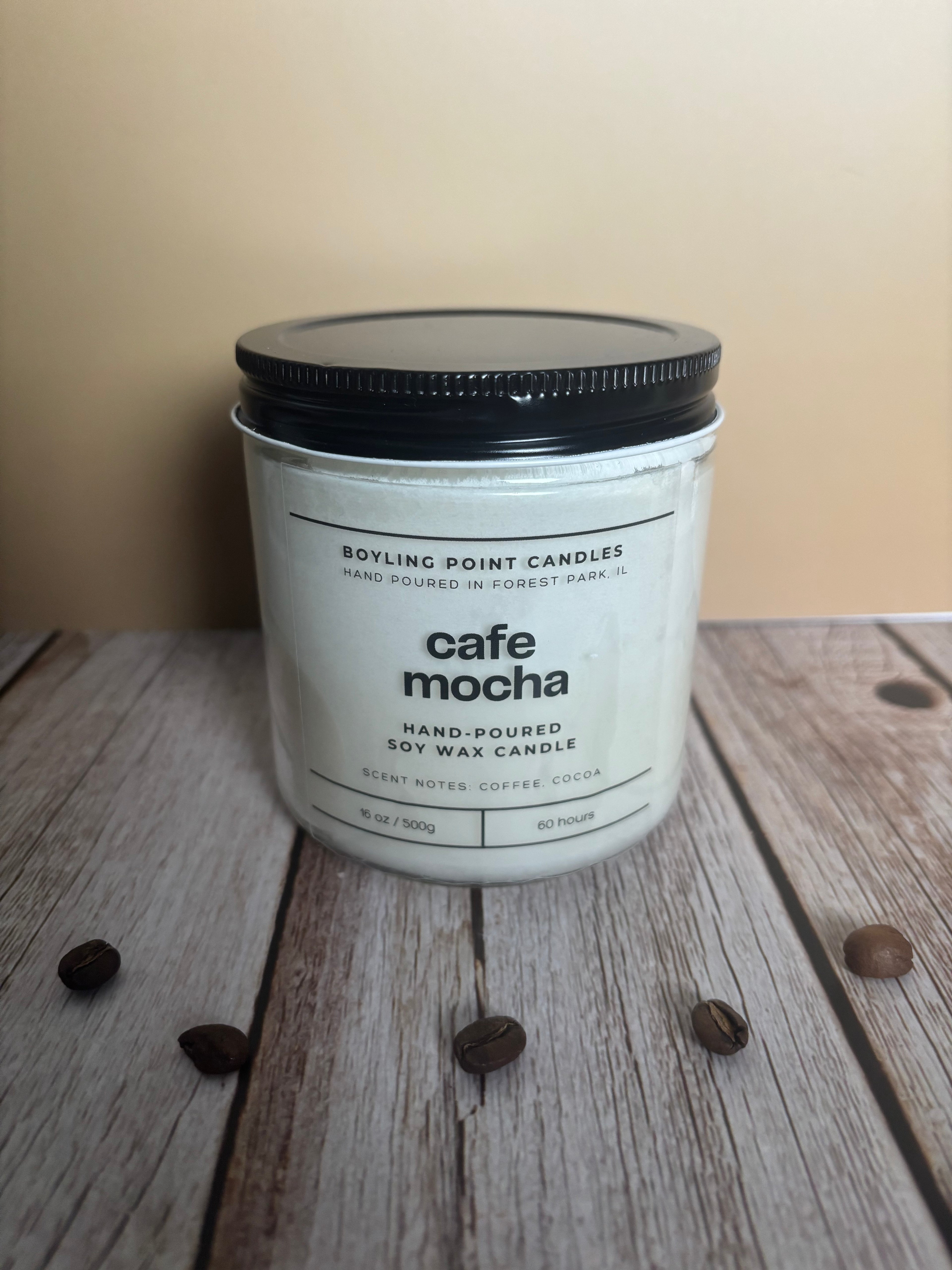 Cafe Mocha 100% Soy Wax Candle - 16 Oz