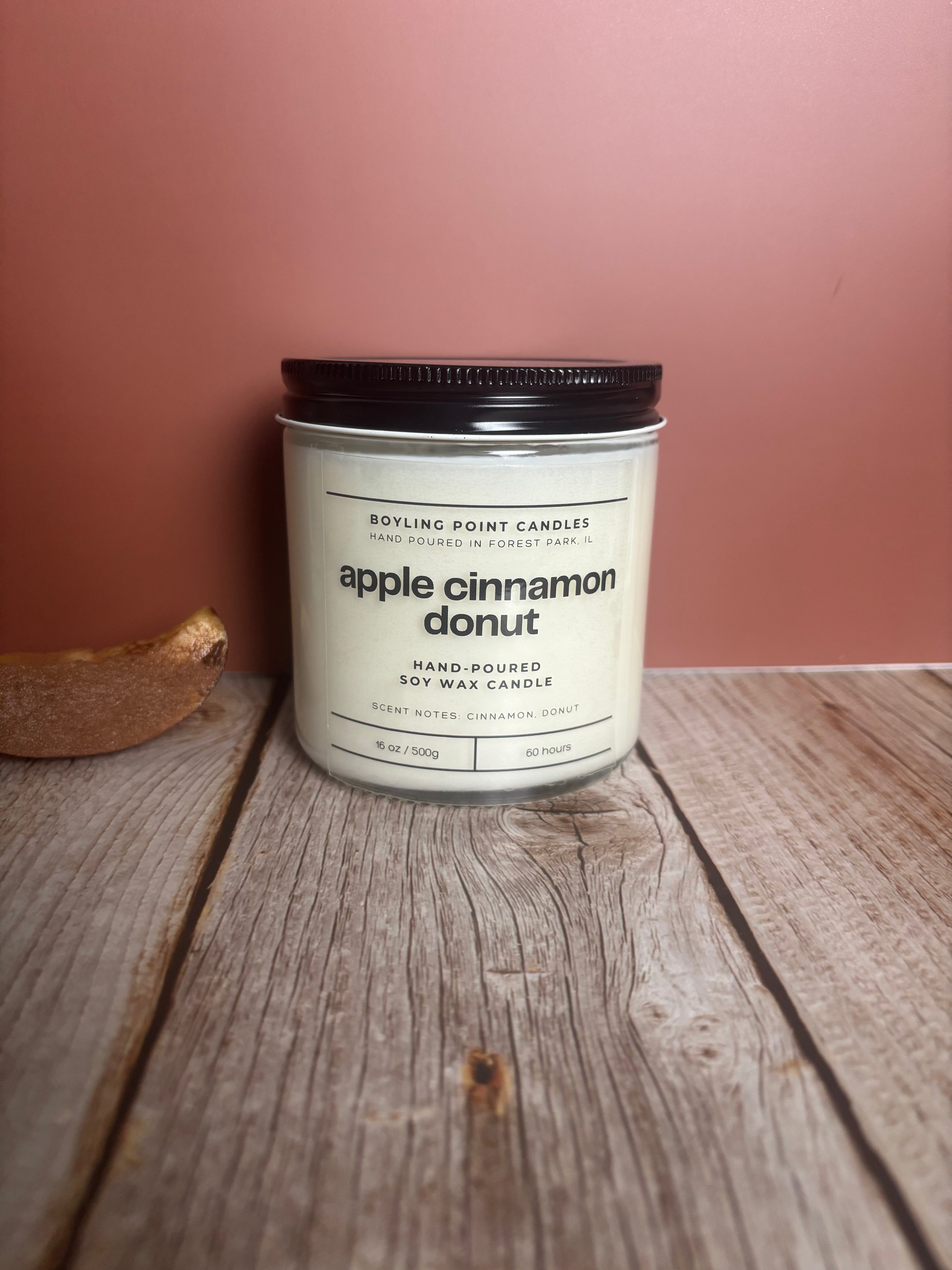 Apple Cinnamon Donut 100% Soy Wax Candle - 16 Oz