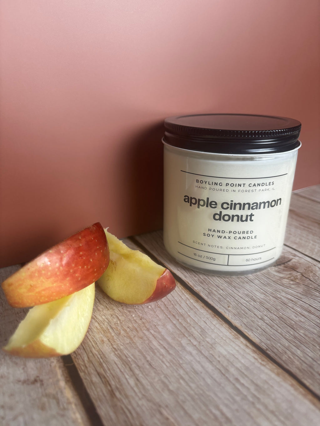 Apple Cinnamon Donut 100% Soy Wax Candle - 16 Oz