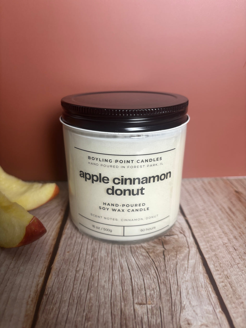 Apple Cinnamon Donut 100% Soy Wax Candle - 16 Oz
