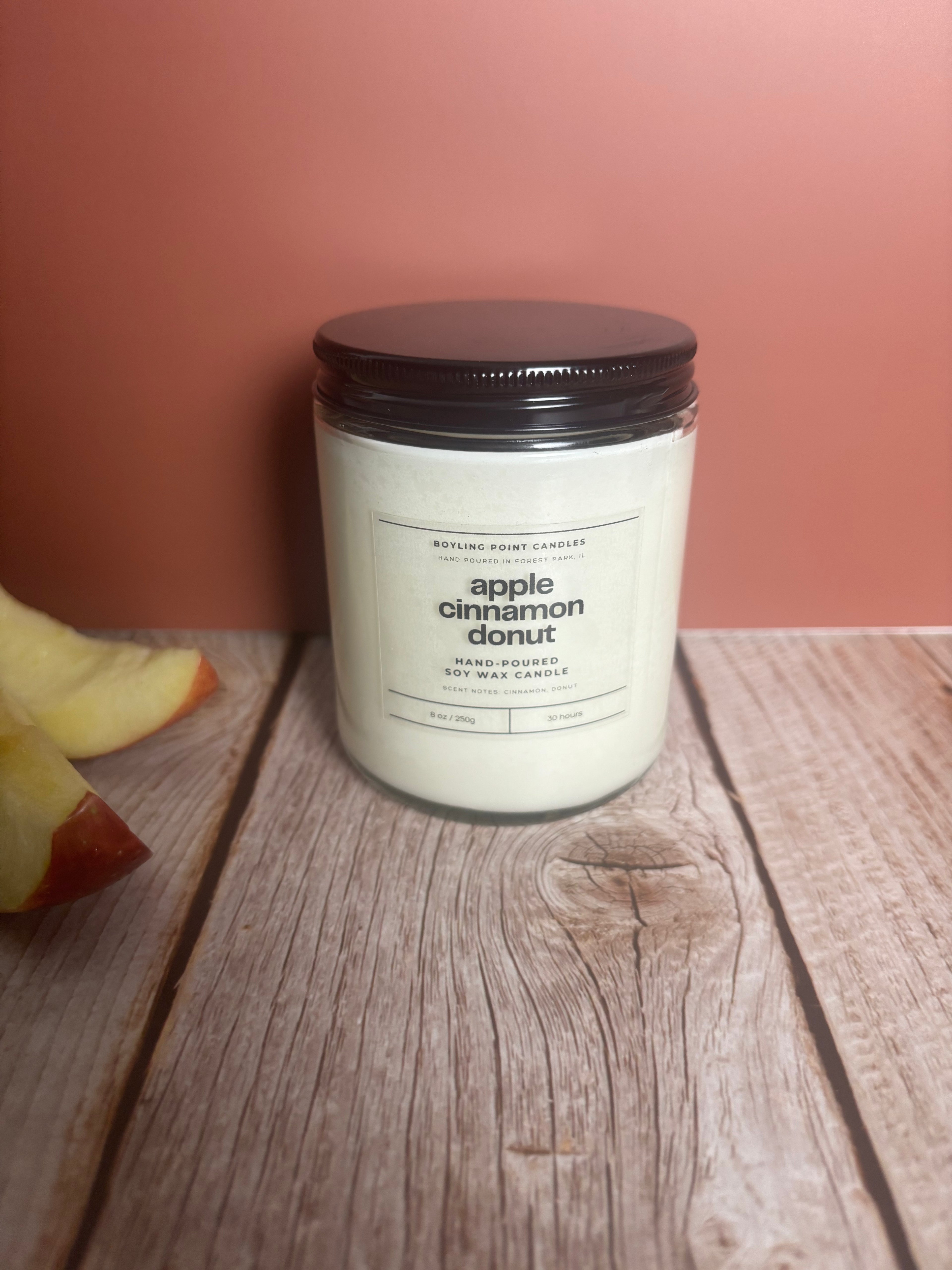 Apple Cinnamon Donut 100% Soy Wax Candle - 8 Oz