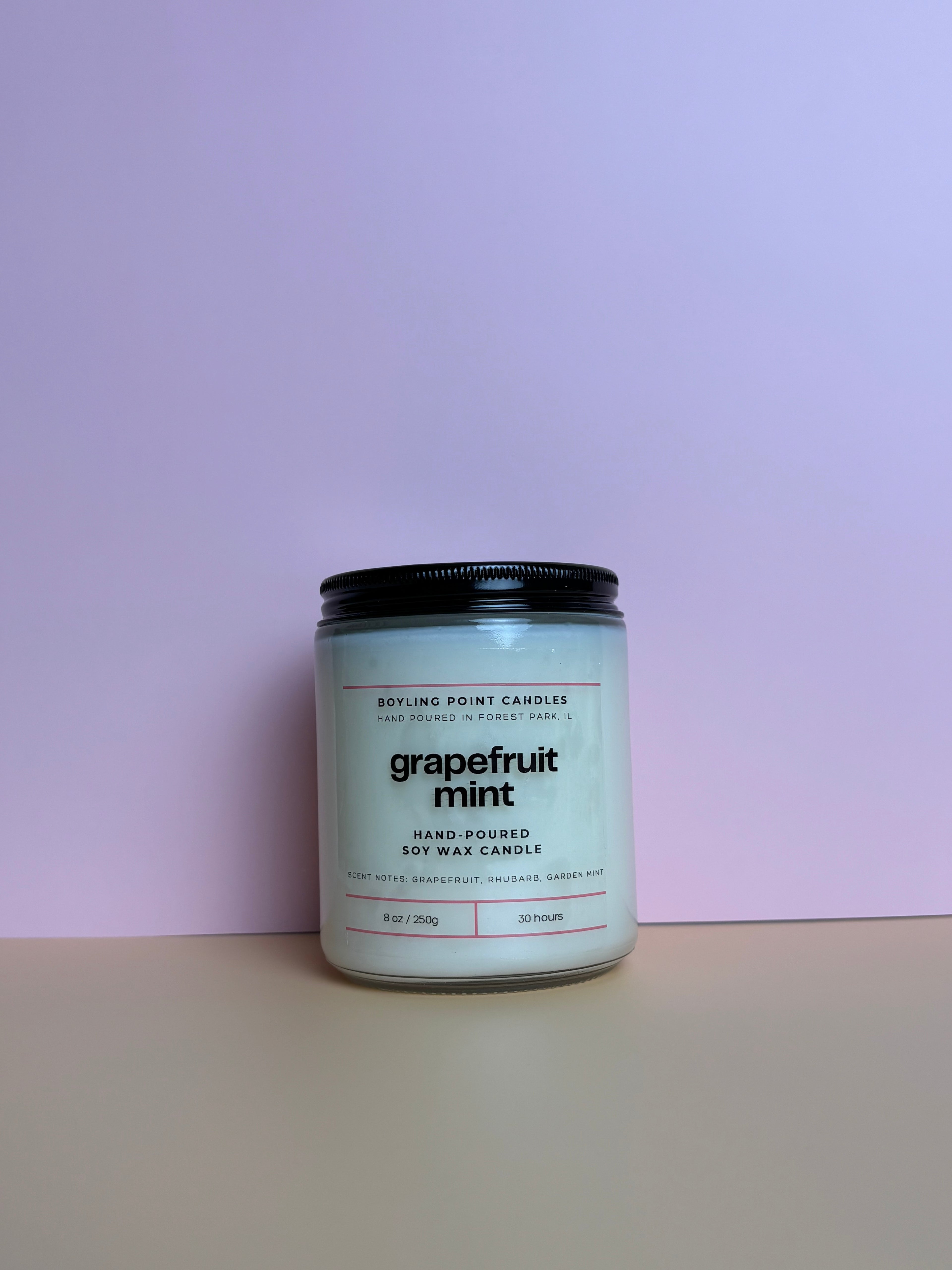 Grapefruit Mint 100% Soy Wax Candle - 8 Oz