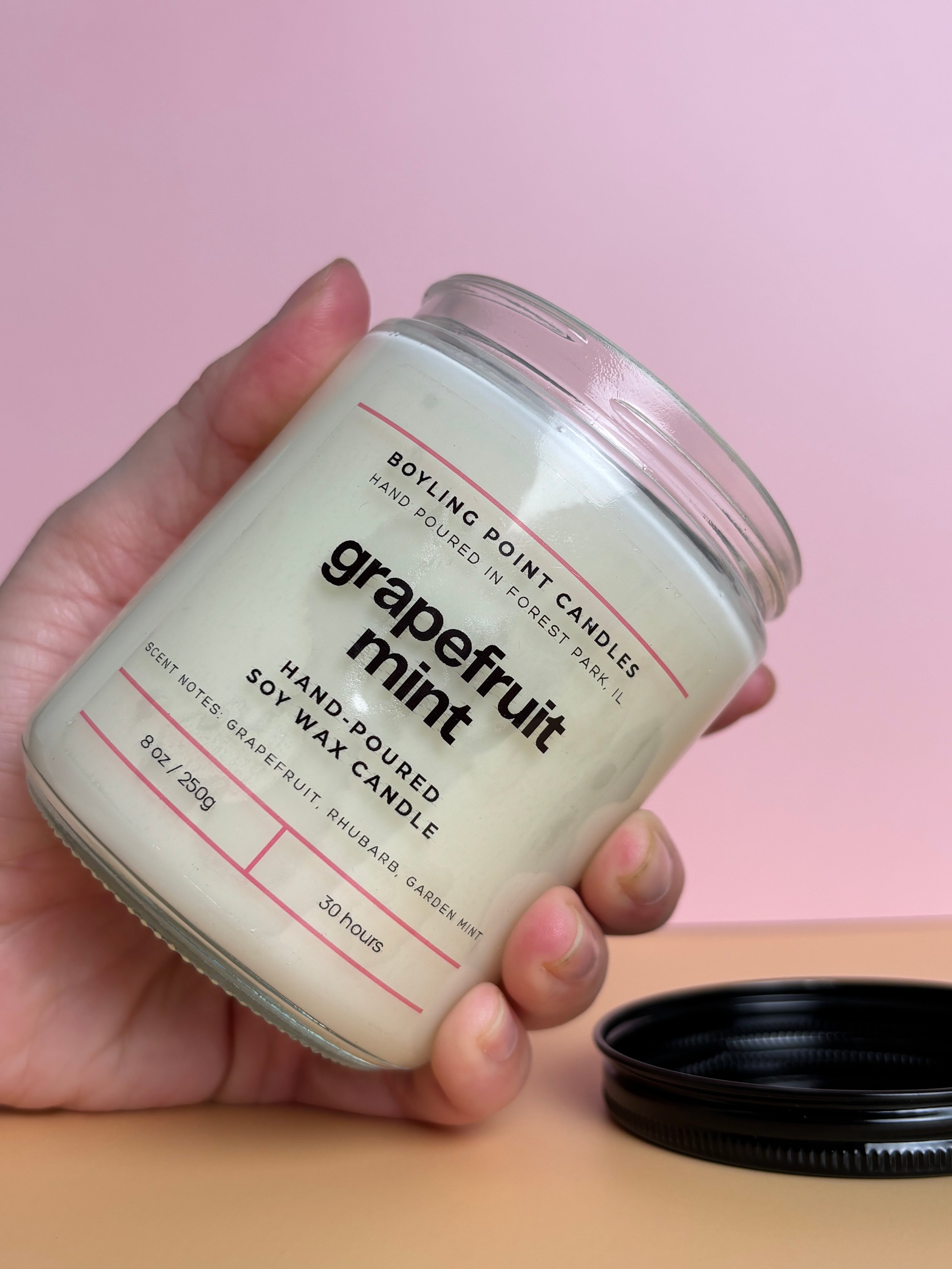 Grapefruit Mint 100% Soy Wax Candle - 8 Oz