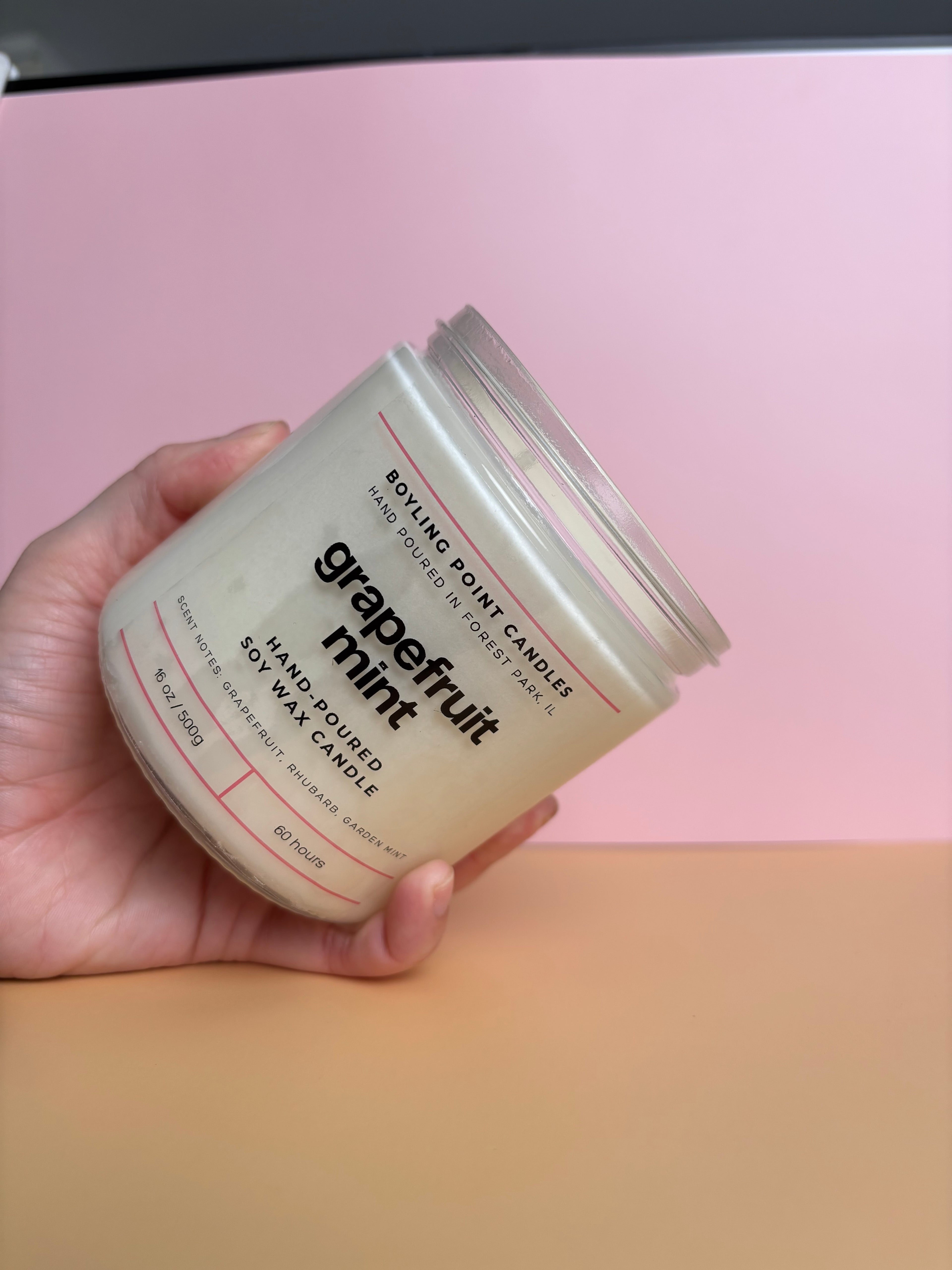 Grapefruit Mint 100% Soy Wax Candle - 16 Oz