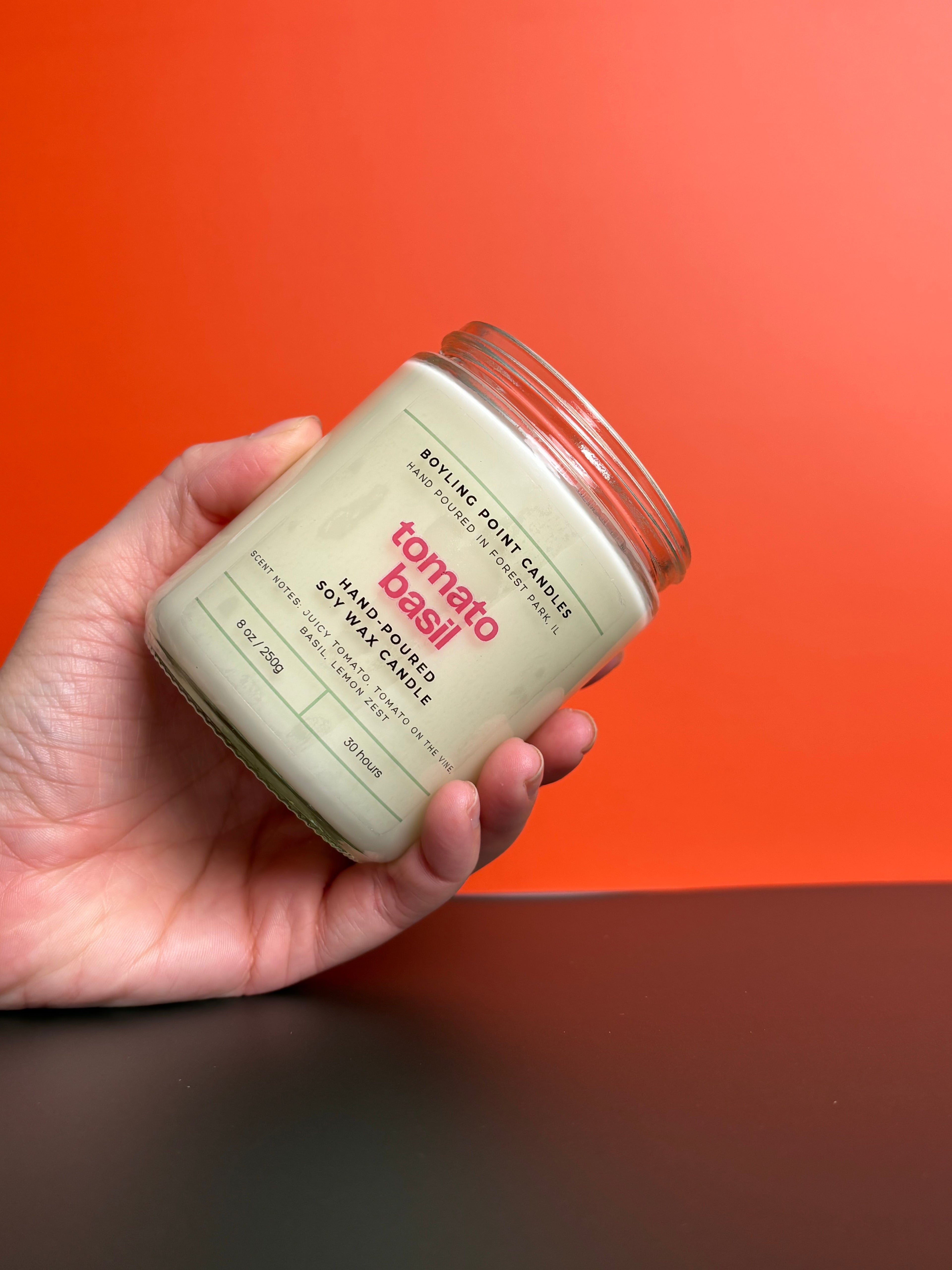 Tomato Basil - 100% Soy Wax Candle - 8 oz