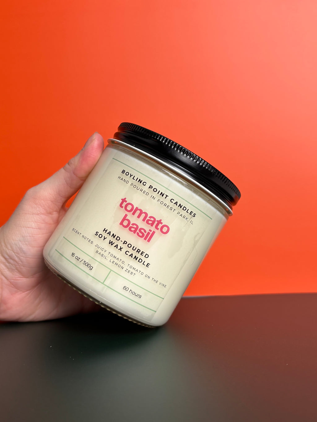 Tomato Basil - 100% Soy Wax Candle - 16 oz