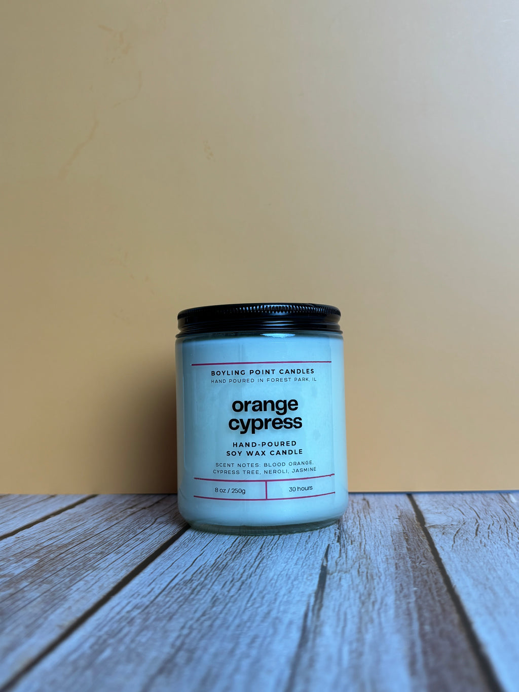 Orange Cypress - 100% Soy Wax Candle - 8 oz
