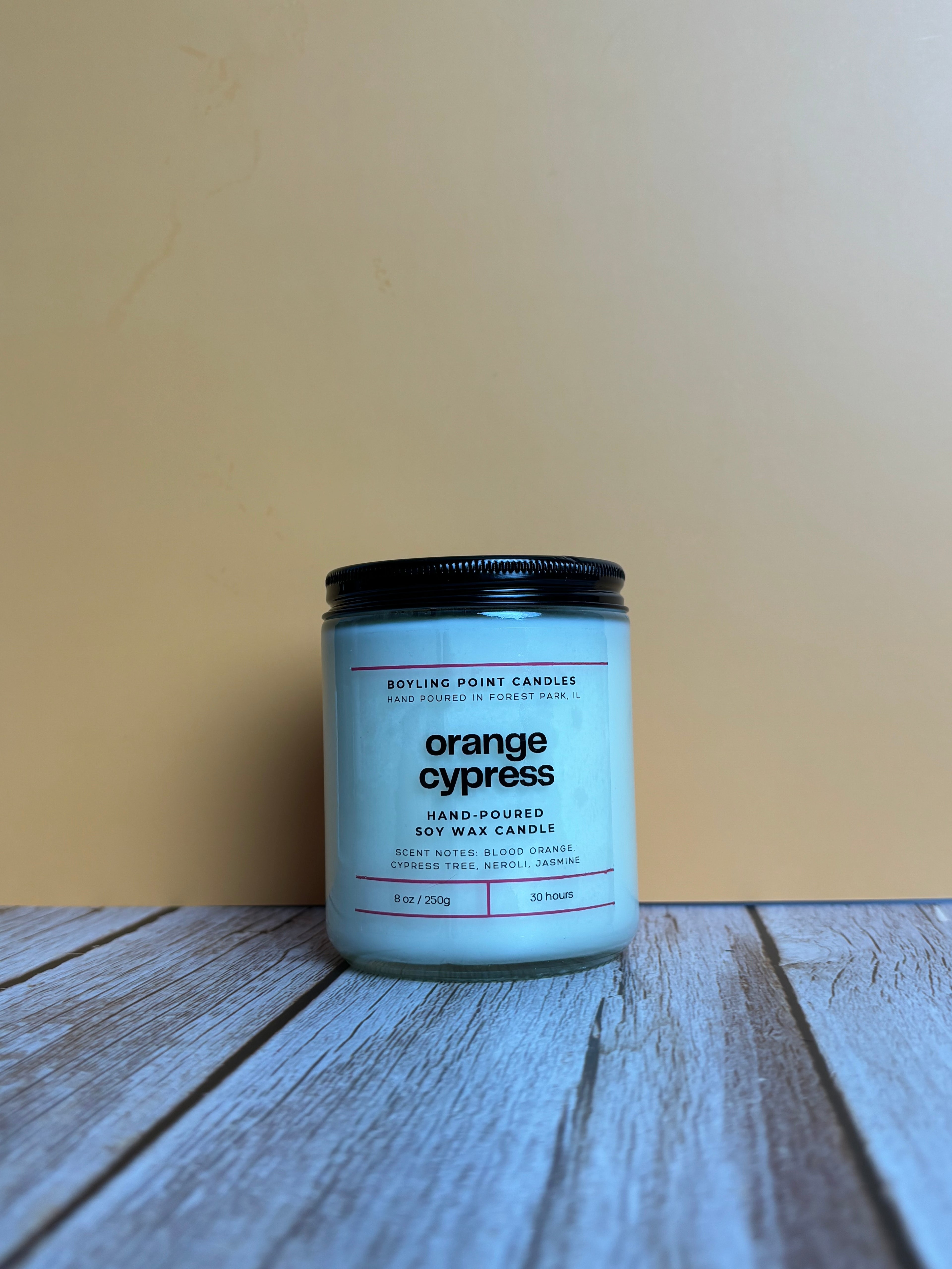 Orange Cypress - 100% Soy Wax Candle - 8 oz