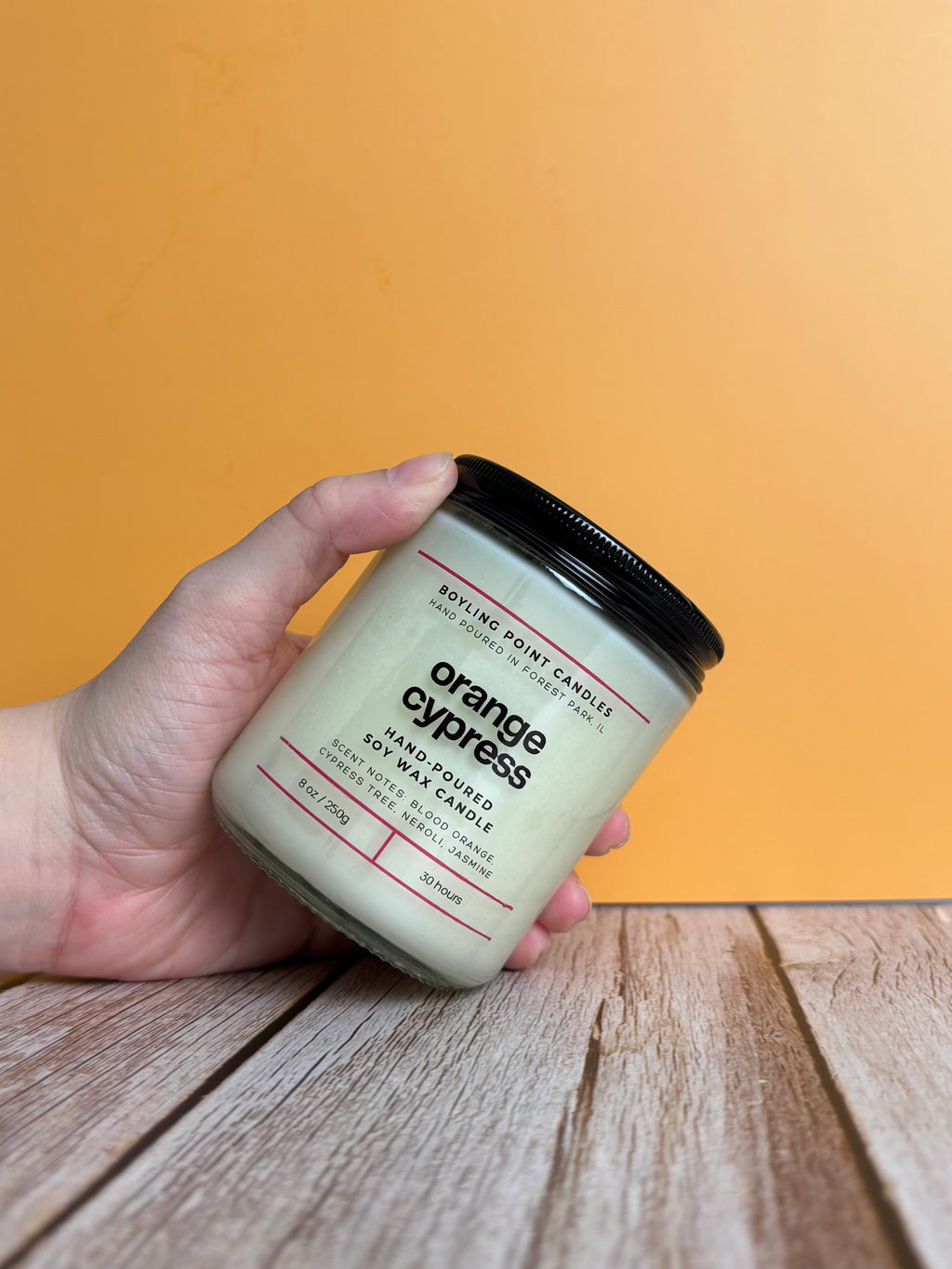 Orange Cypress - 100% Soy Wax Candle - 8 oz