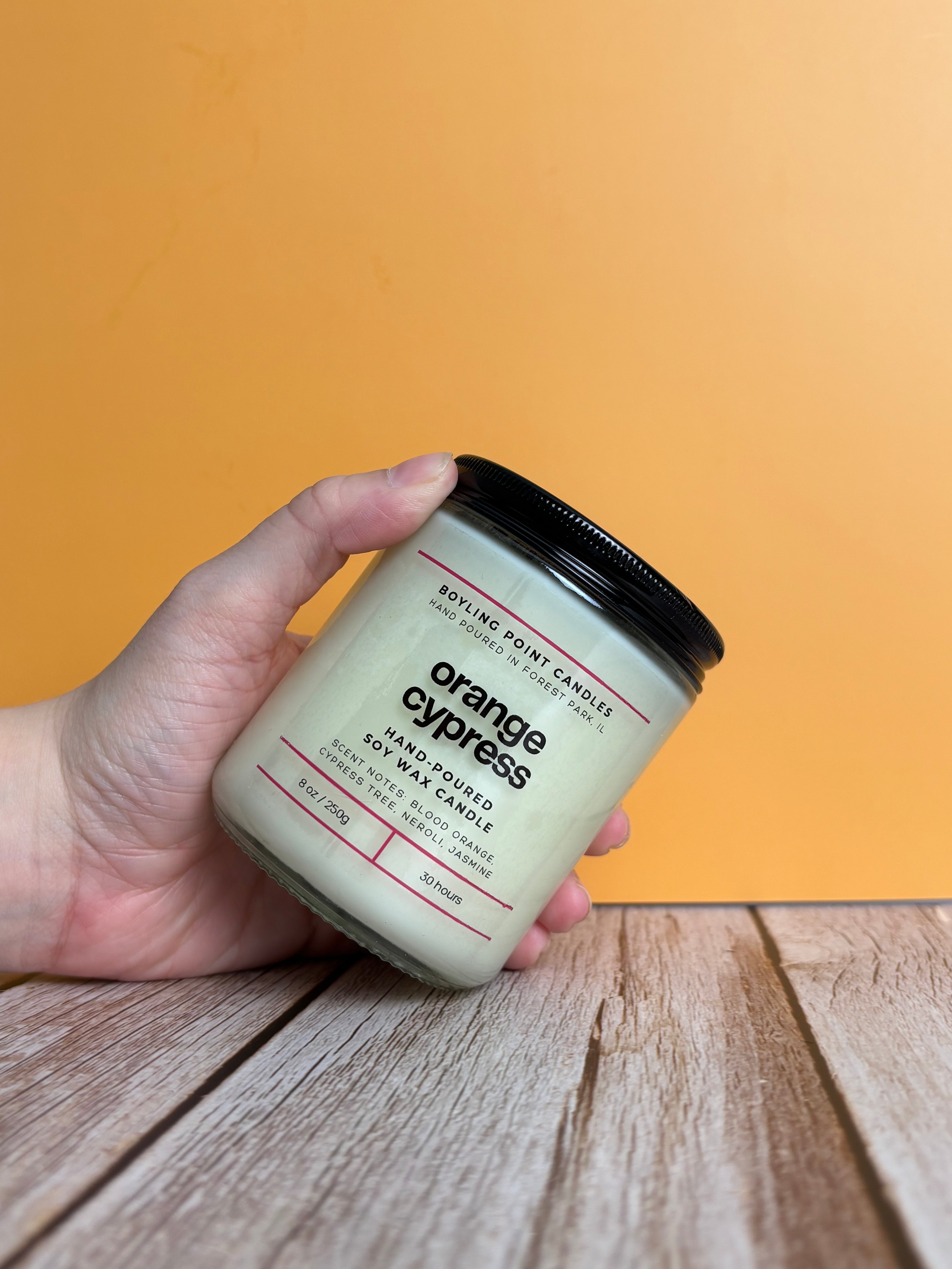 Orange Cypress - 100% Soy Wax Candle - 8 oz