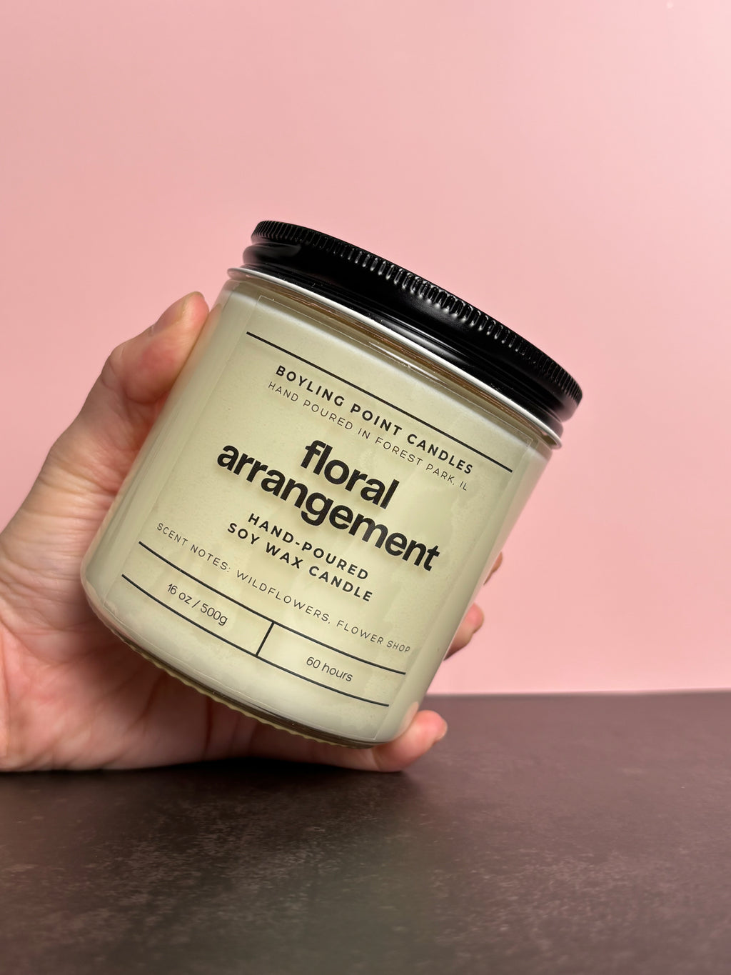 Floral Arrangement - 100% Soy Wax Candle - 16 Oz