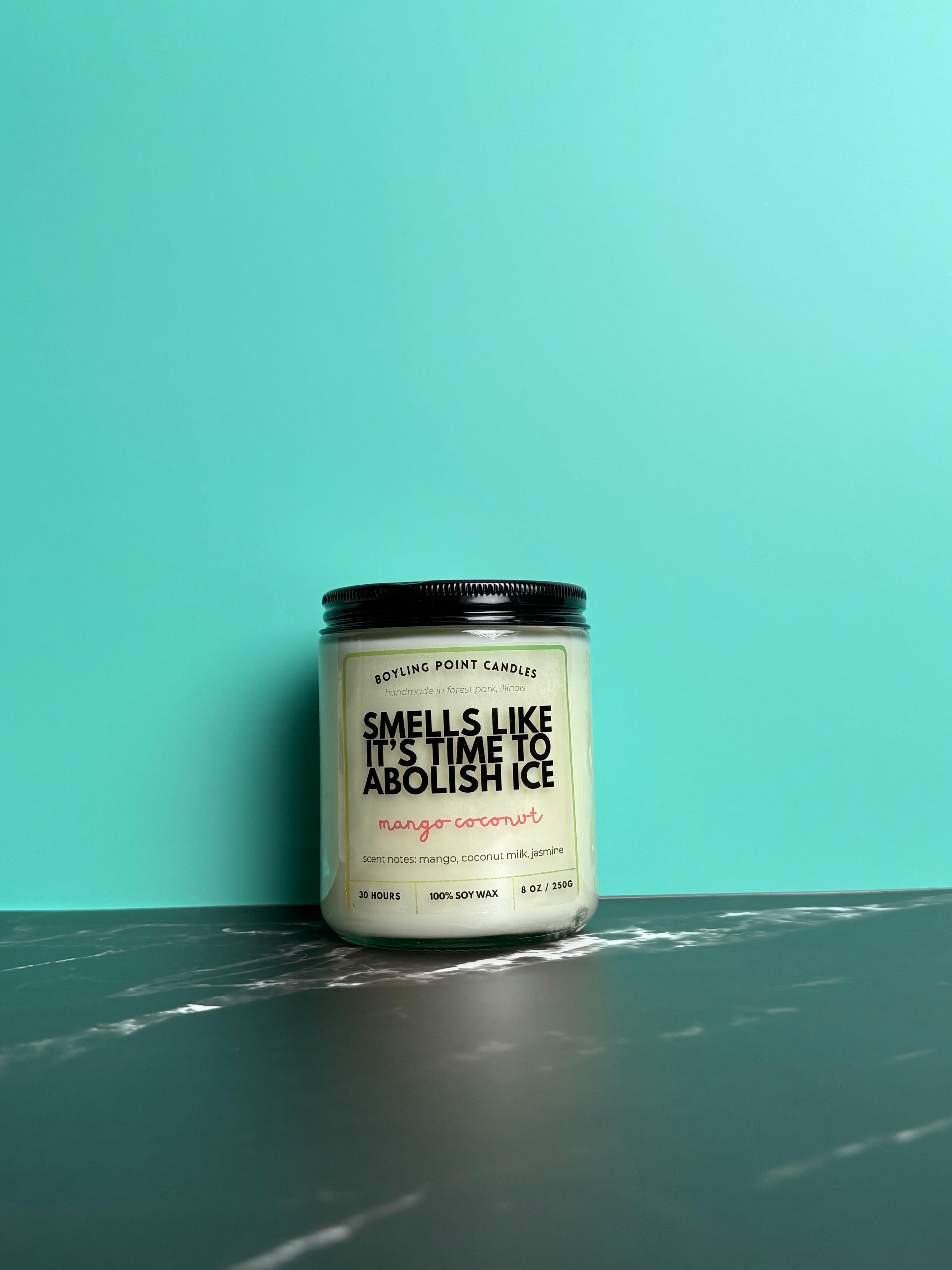 Abolish ICE Mango Coconut - 100% Soy Wax Candle - 8 oz